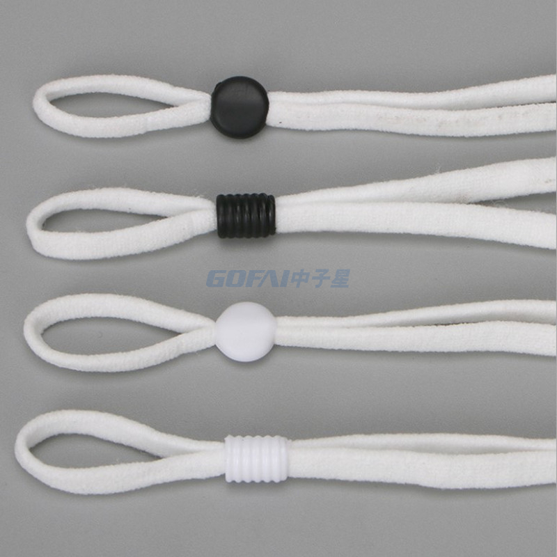面罩绳用软橡胶扣和弹性耳带可调节扣