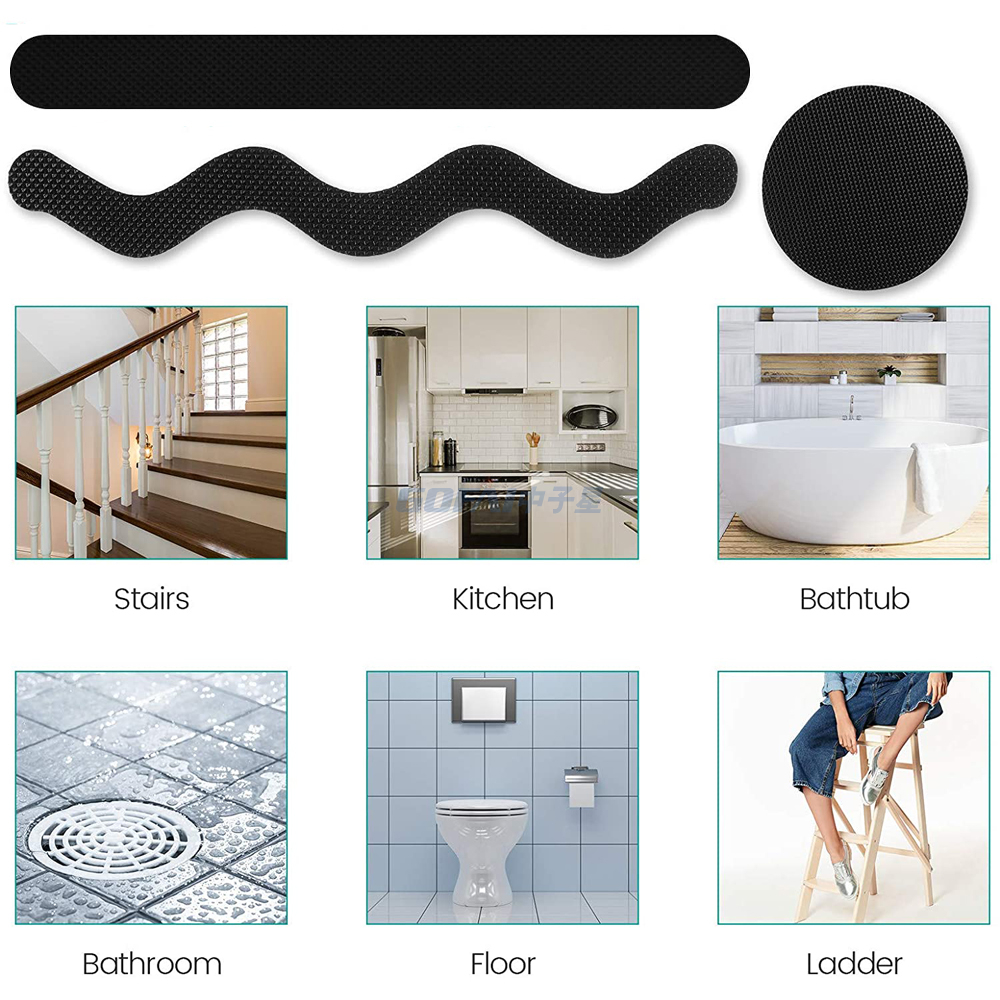 用于浴缸浴室楼梯的透明安全保护自粘防滑淋浴贴纸