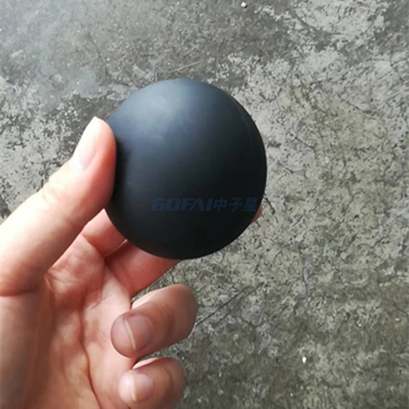 优质黑色氯丁橡胶硅胶实心橡胶球带孔中国制造