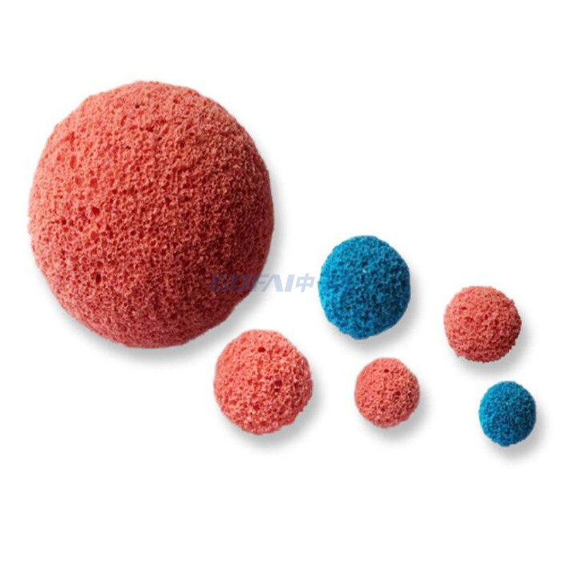 18 毫米海绵橡胶清洁球，用于清洁冷凝器管，设计温度 60 摄氏度